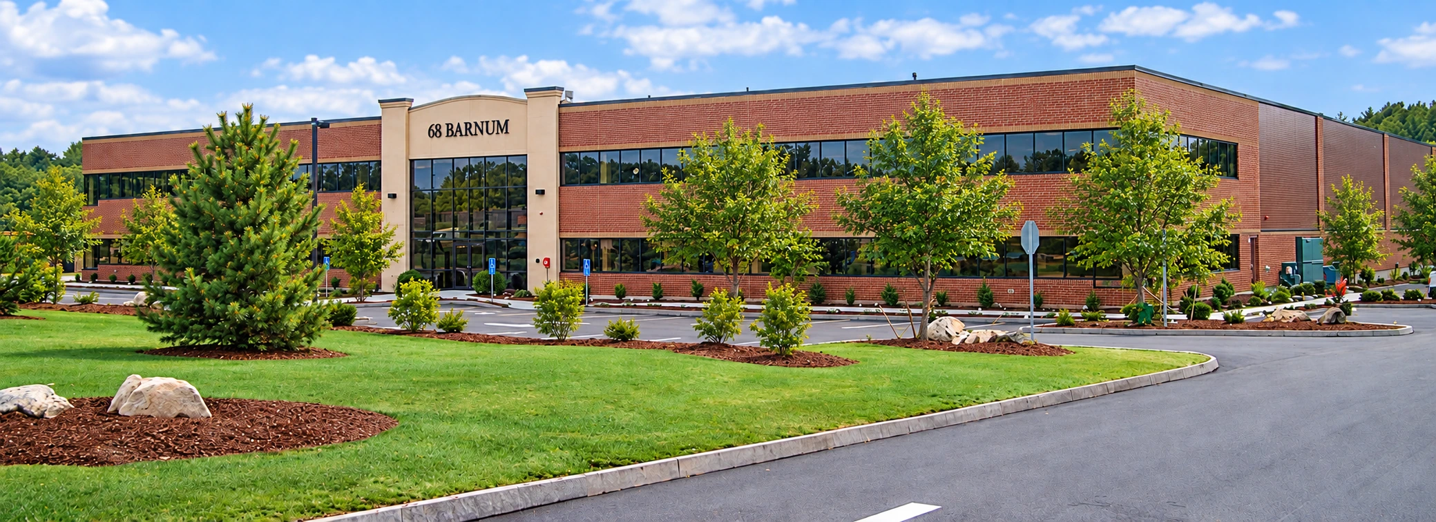 Current int2 Solutions building at 68 Barnum Road in Devens, Massachusetts